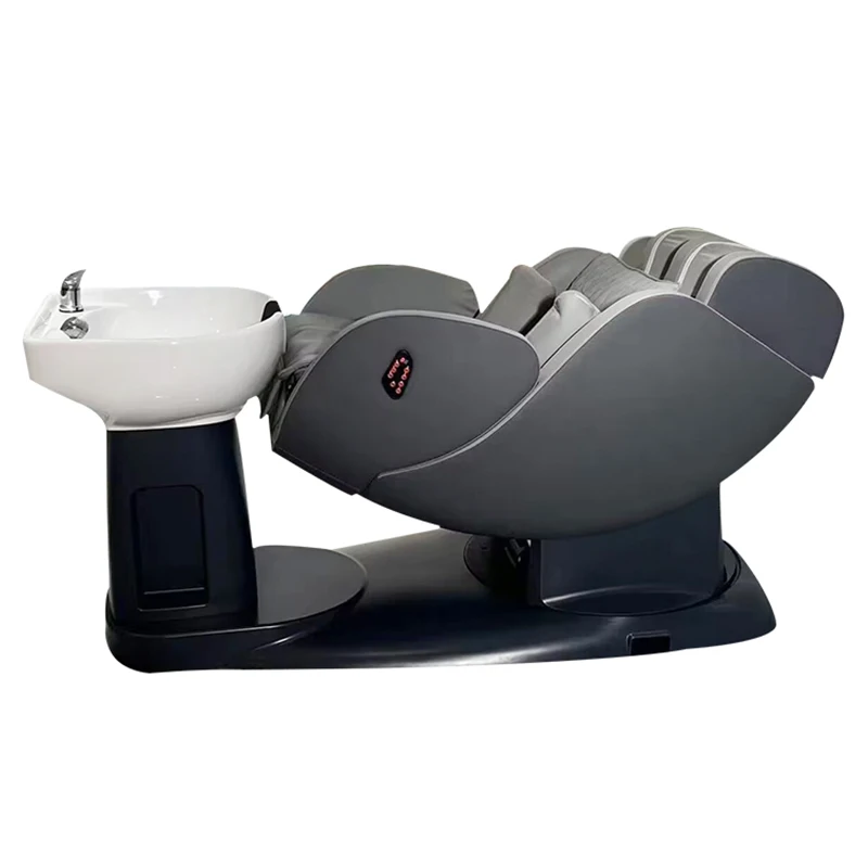 

Modern Electric Reclining Hair Wash Chair with Shampoo Bowl Salon Furniture
