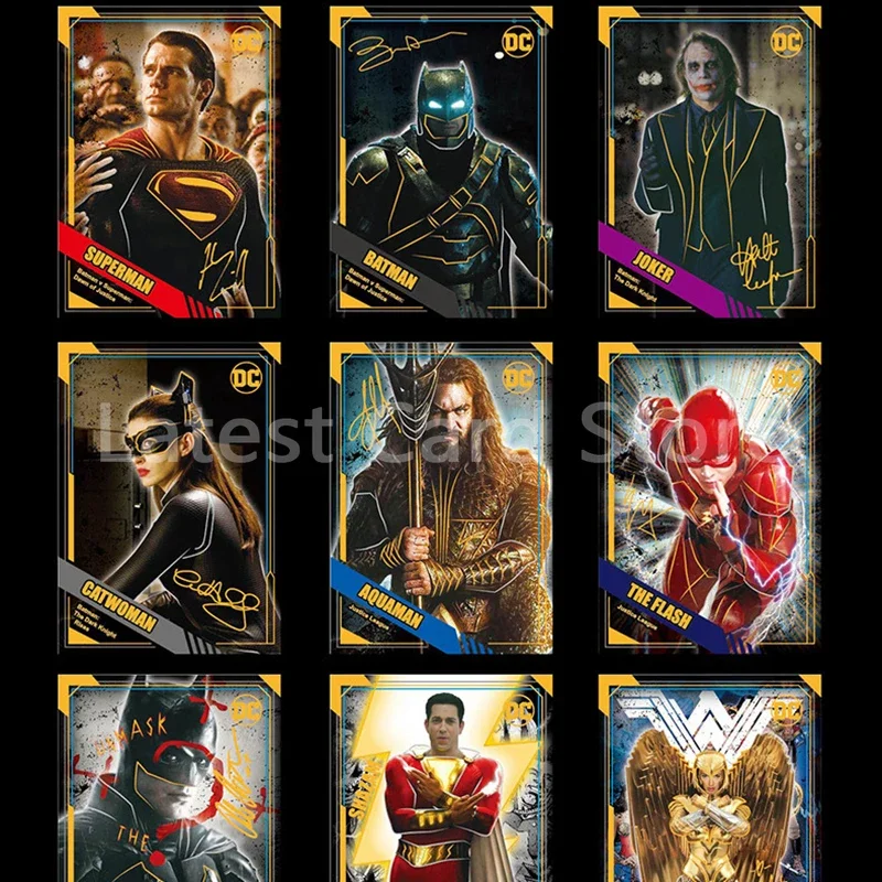 Genuine DC Justice League Superman Batman Metal Cards Collection Marvel Series Superhero Battle Card Box Game Toys Children Gift