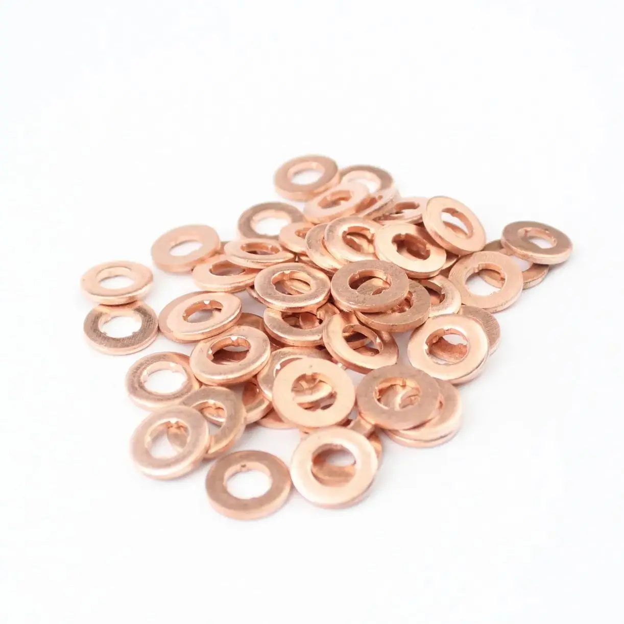 100 pieces F00VC17503 Injector Copper Rings Washer Shims Size 7*15*1.5(mm) Thickness 1.5mm Injection Heat Shield F 00V C17 503