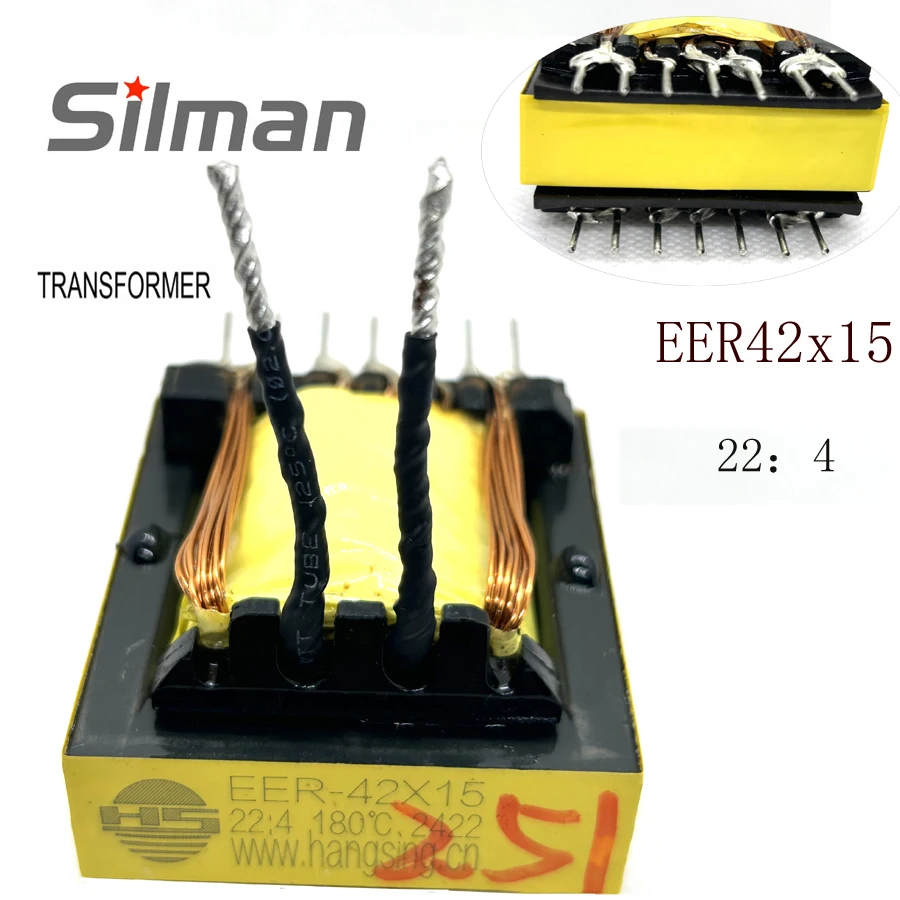 1PC Pulse Transformer EER42x15  22:4   180°C  2408 New For Inverter Arc welding middle board 14feet