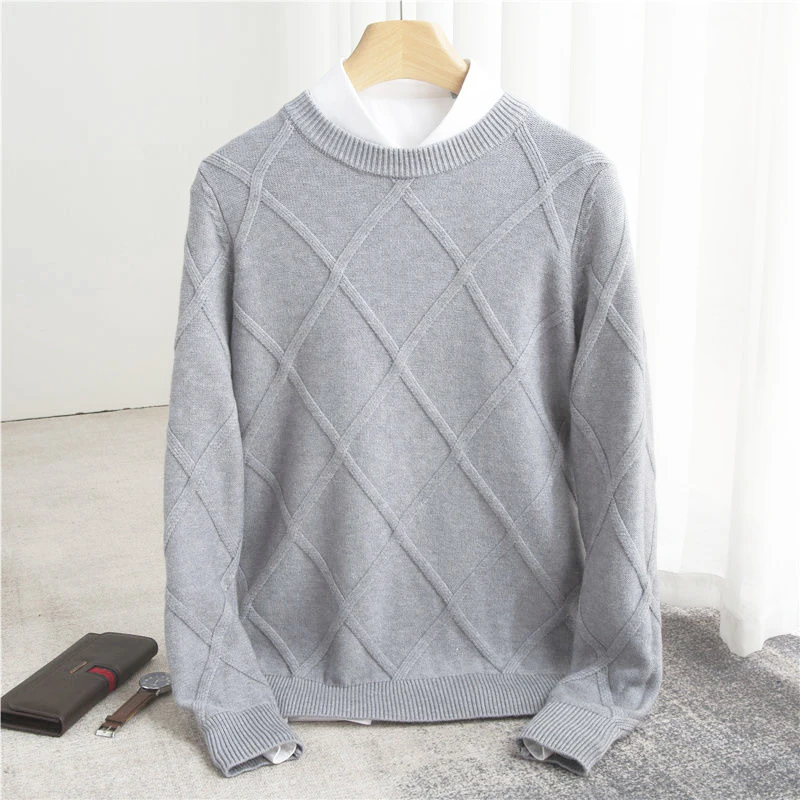 Milch weicher Kaschmir pullover Herren bekleidung stricken O-Neck Pullover Bottom Shirt koreanische Luxus kleidung Pullover neu