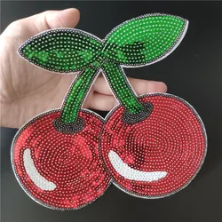 Red Sequins Cherry Can Be Sewn Or Iron On Patches For Clothing Decorative For Hat Backpack And More Sewing Decorative