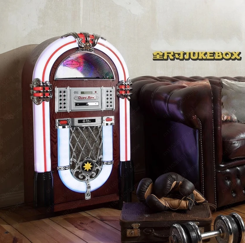 Floor-to-ceiling Jukebox, retro music on demand, vinyl bluetooth speaker, stereo