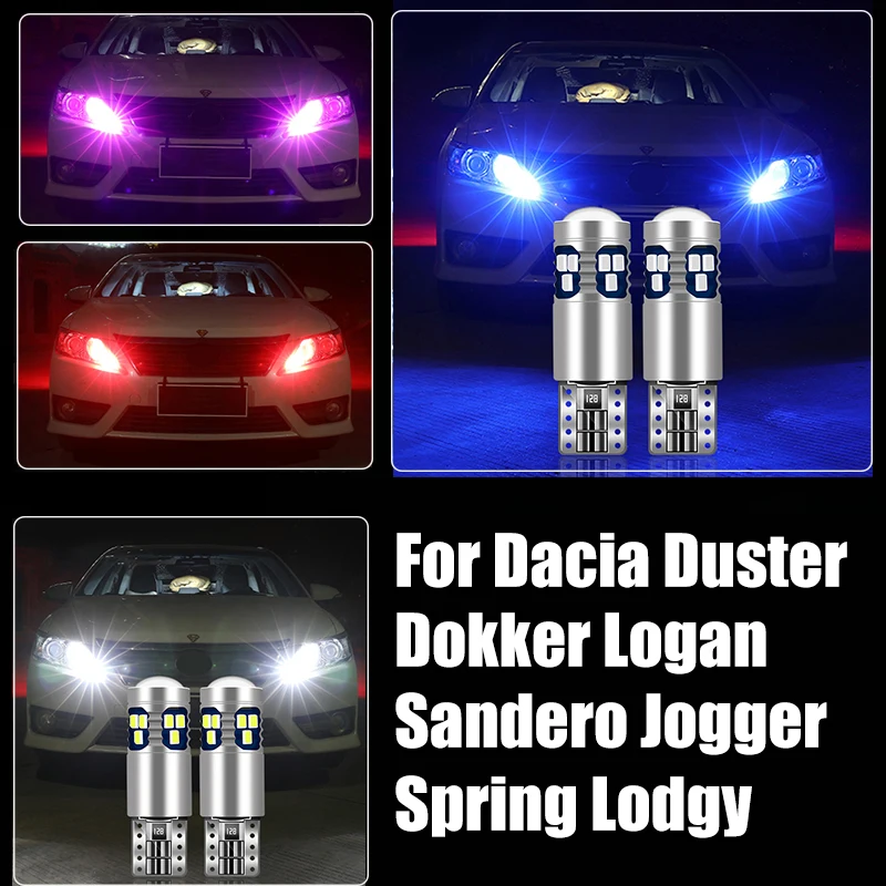 

For Dacia Duster Dokker Logan Sandero Jogger Spring Lodgy 2005 - 2020 2021 2022 2023 2024 Car LED Parking Lights Accessories