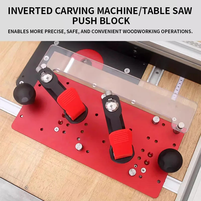 Inverted Carving Machine/Table Saw Push Block Guide Rail Planing Slide Woodworking Guide Rail Cabinet Door Joints and Drawer Pan