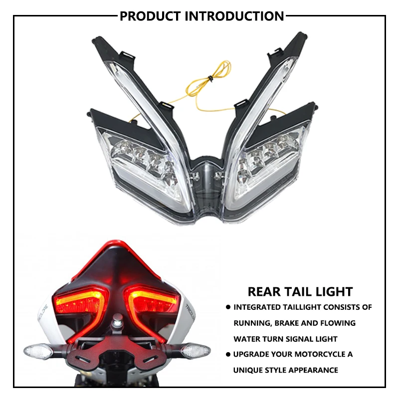 For DUCATI 899 959 1199/S/R 1299 Panigale 1199R Rear Brake Light LED Taillight Blinker Indicator Shift Turn Signal Lights