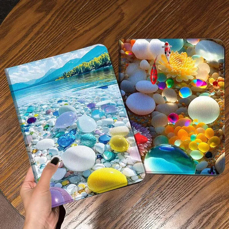 

Чехол для планшета с цветным камнем в виде морской звезды, популярный подарок для iPad Pro Air Mini 2 3 4 5 6 7 6-го 7-го 10-го 11-го поколений, 10.2 9.7 10.5 11, складной чехол для планшета