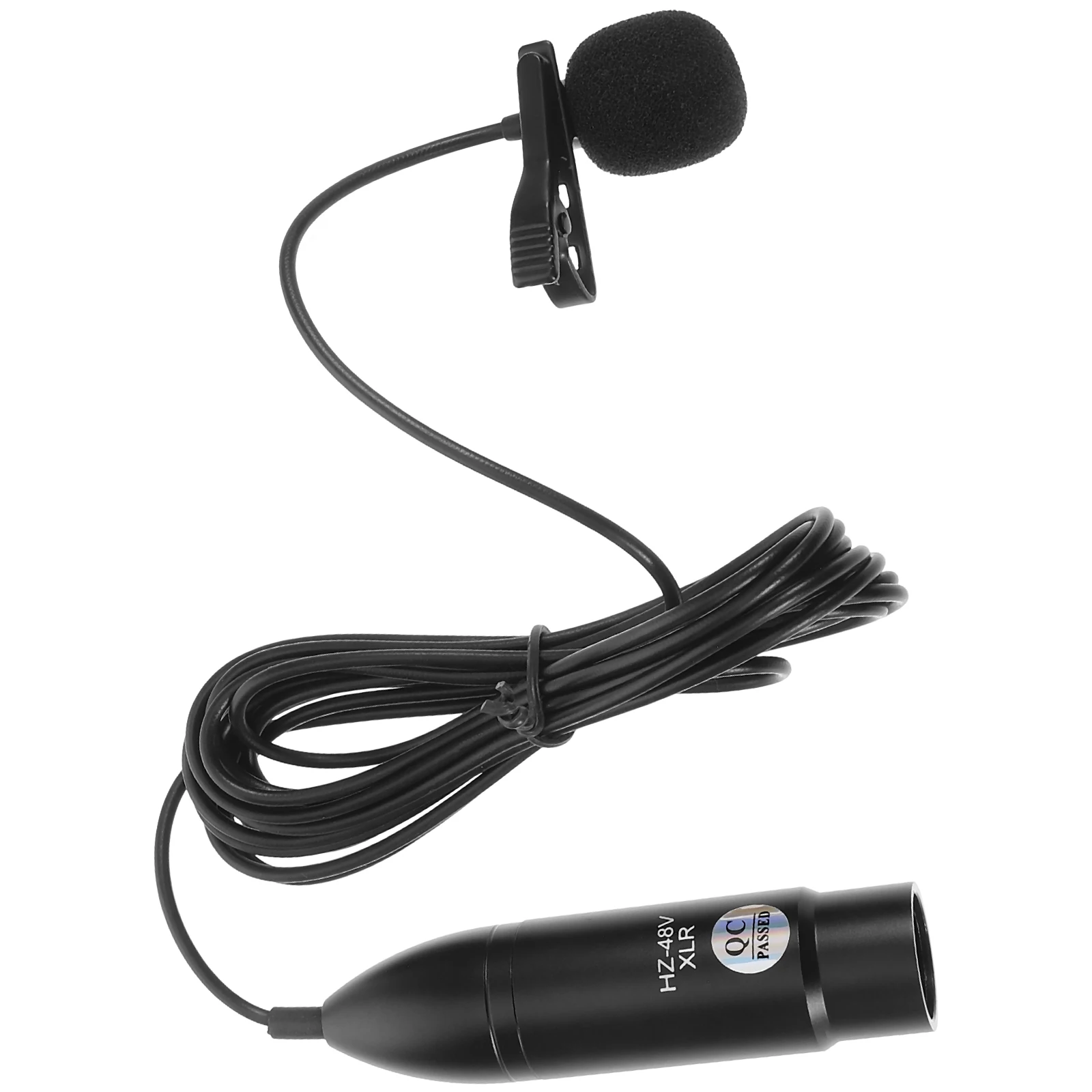 

48V Three Pin Lavalier Microphone Lightweight Lapel Mic for Podcast Recording Radio Broadcast Professional Audio Wearable