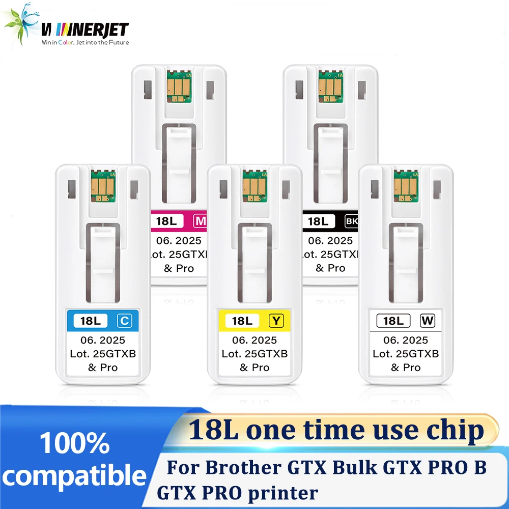 GTX chip 18L one use time chip 18L gtx chip For Brother GTX Bulk GTX PRO B GTX PRO printer