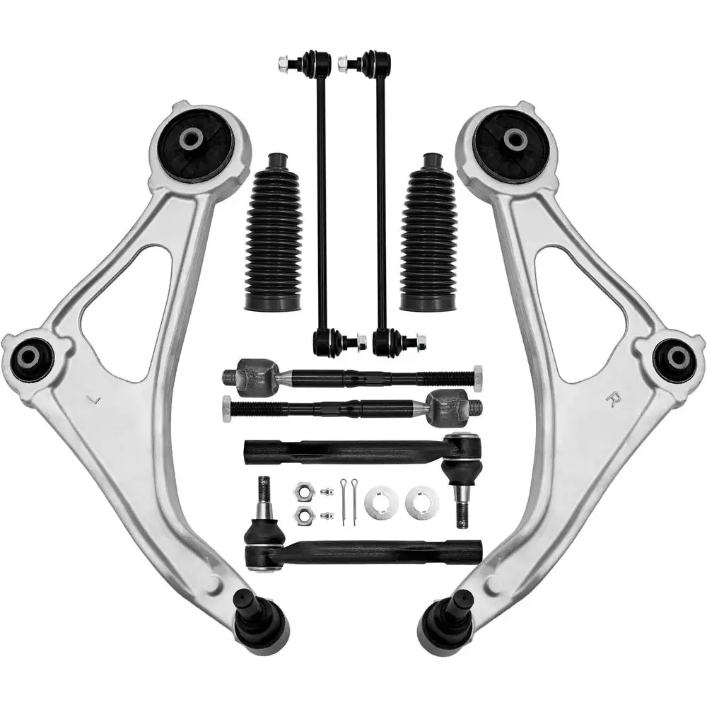 

Комплект подвески: передние нижние рычаги с шаровыми опорами, стойки стабилизатора, внутренние и внешние наконечники рулевых тяг, совместимые с Nissan Altima