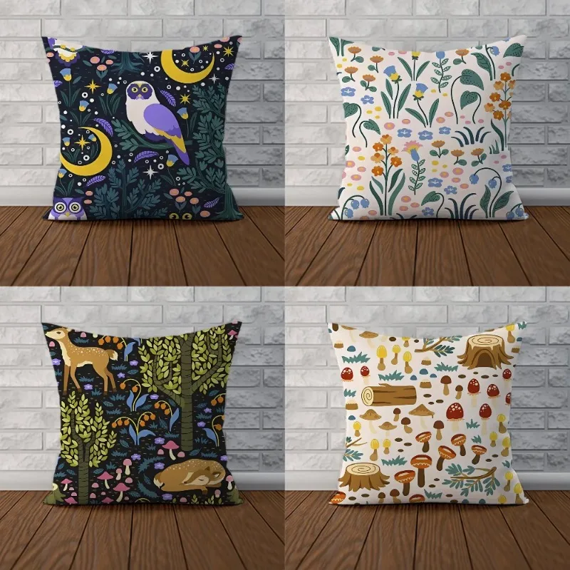 Cushions Home Decor Forest Decorative Cushion Cover 45x45 Body Pillow Cover 40x40 Pillowcases 50x50 Decorative Pillows Covers