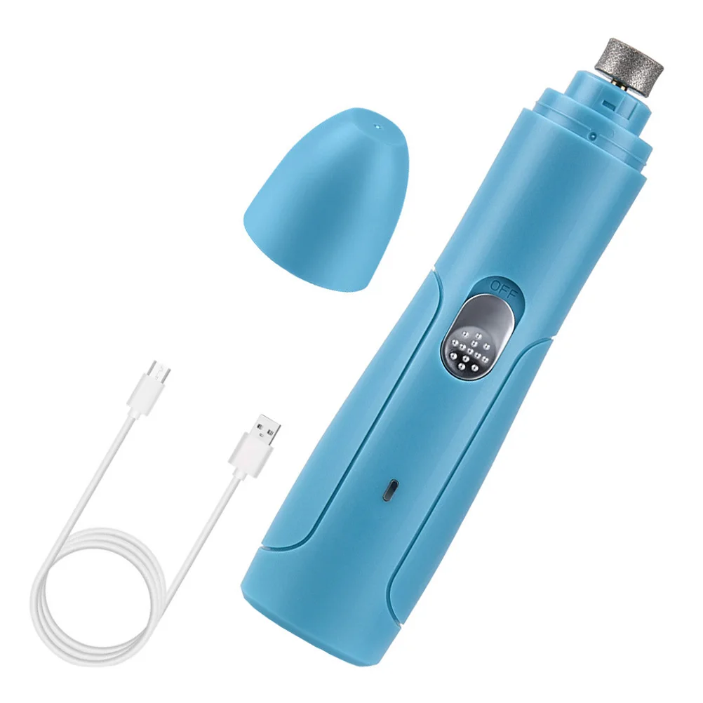 1 Zestaw Wielofunkcyjnego Elektrycznego Pilnika do Pazurów Zwierząt Domowych Dwa w Jednym z Wymiennymi Głowicami Cichy Obcinacz do Pazurów dla Psów Trymer dla Zwierząt Bezpieczna Pielęgnacja