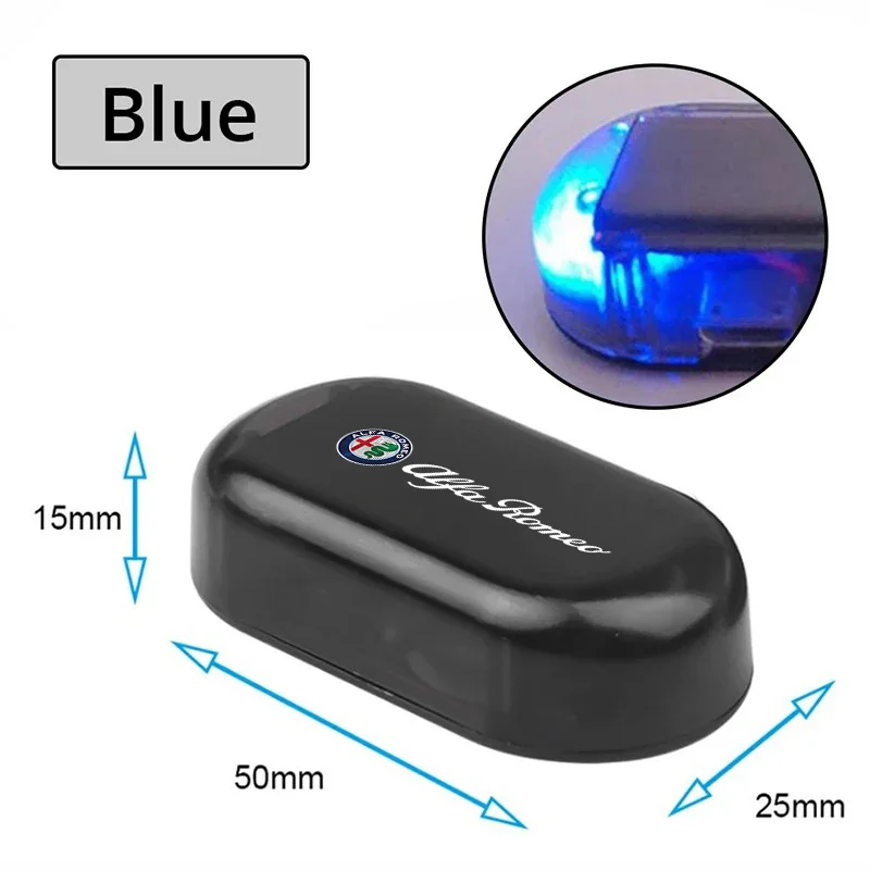 1pcs Car Led Security Light Solar Powered Caution Lamp Anti-Theft Lamp For Alfa romeo giulietta giulia stelvio 156 gt 159 147