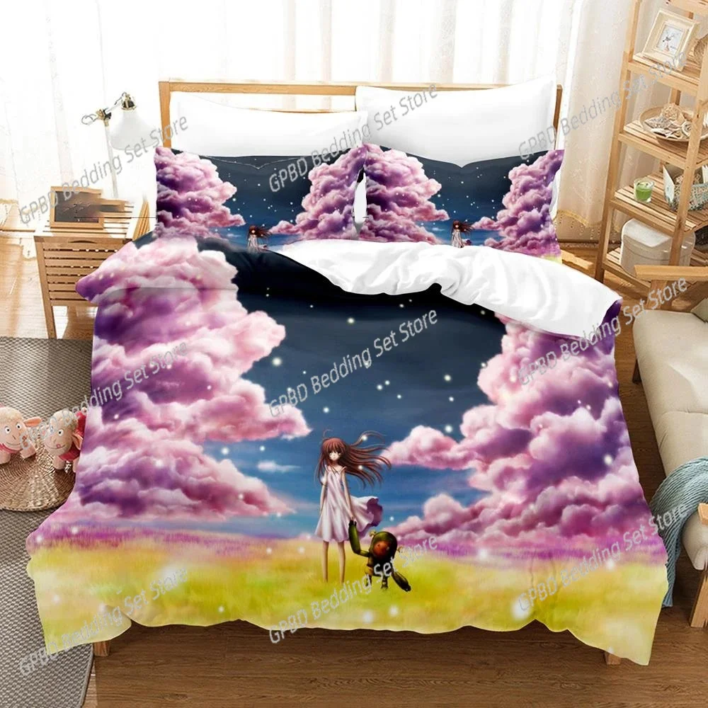 3d Print Anime Clannad Nagisa Furukawa Bedding Set Boys Girls Twin Queen Size Duvet Cover Pillowcase Bed Kids Adult Home Textile