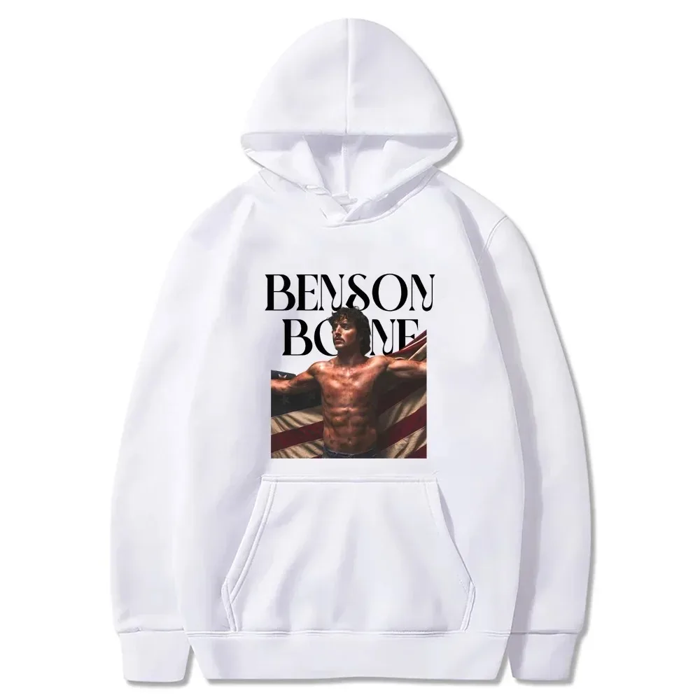 Benson Boone American Heart Tour 2025 جرافيك طباعة هوديي الرجال النساء موضة الهيب هوب هوديي مروحة هدية ريترو المتضخم البلوز #2