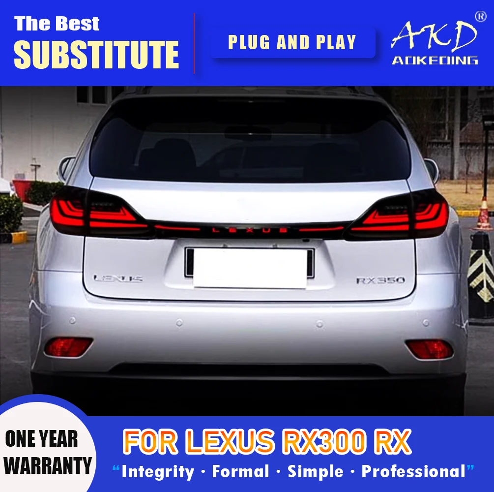 

Задний фонарь AKD для Lexus RX RX300, светодиодный задний фонарь 2009-2015 RX270 RX350, задний противотуманный тормозной сигнал поворота, автомобильные аксессуары