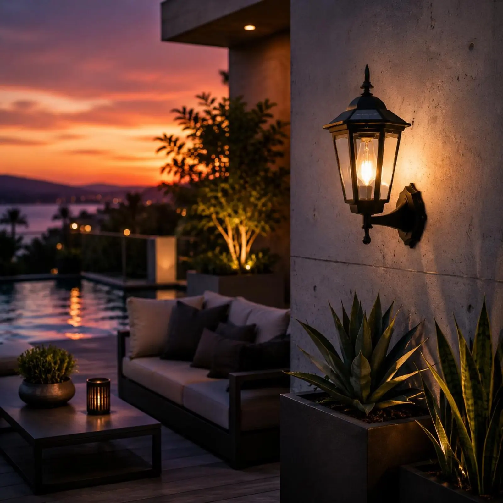 

Solar Wall Light Wireless Solar Wall Lantern Vintage Lantern Light Easy Installation Outdoor Lighting LED for Courtyard, Porch