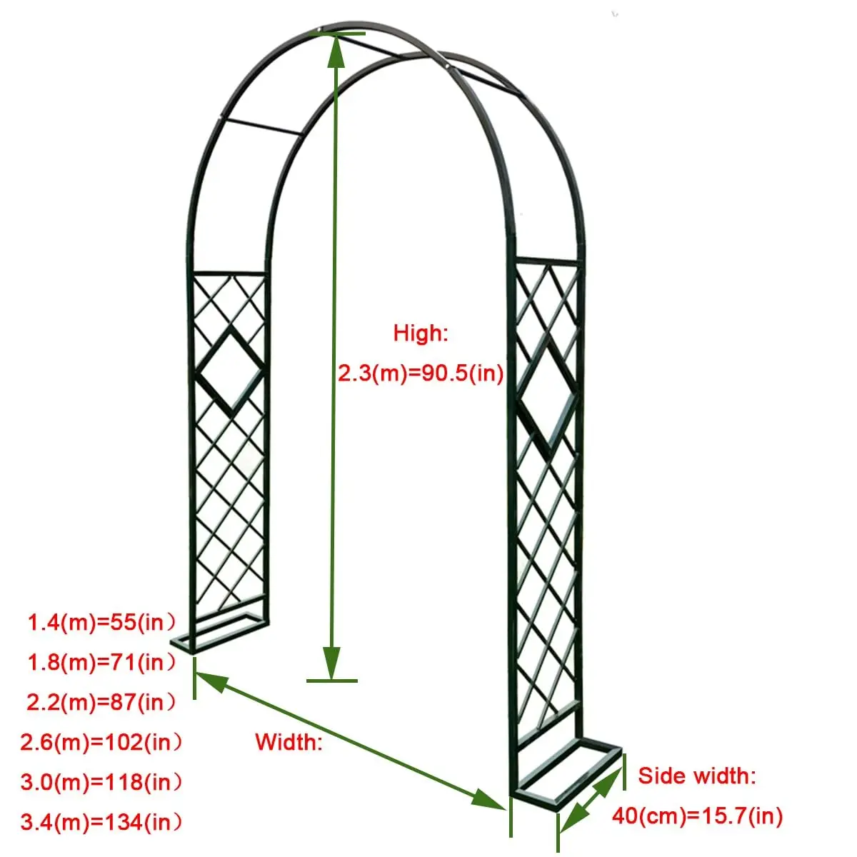 Garden Arch Trellis, Metal Garden Arbor for Climbing Plants, Vines, Flowers, Decorative Arches for Wedding Ceremony, Customized