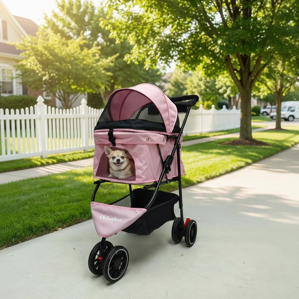 

Коляска для домашних животных для маленьких щенков, собак и кошек, портативная коляска для путешествий, складная переноска для собак и кошек, прогулка