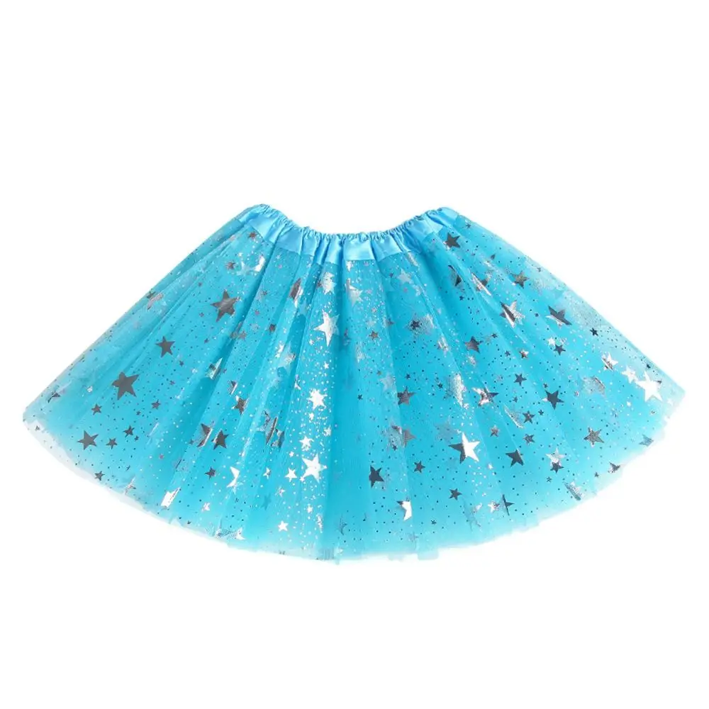 الصيف نجوم توتو تنورة ملونة تول الرقص تنورة المعاوضة الباليه التنانير الأطفال