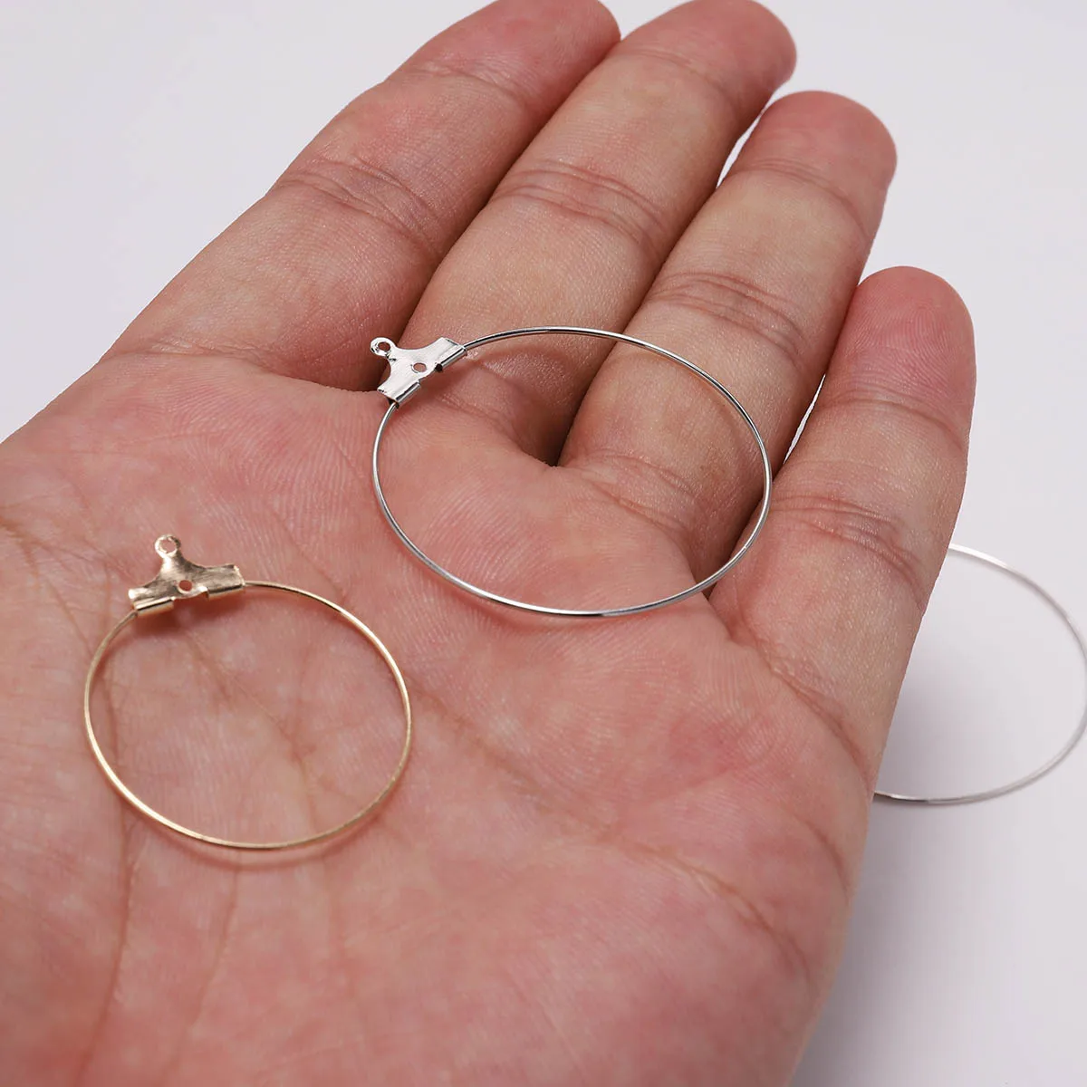 10-50 teile/los 20 25 30 35 40 mm Hoops Ohrring Großen Kreis Hängen Ohrringe Erkenntnisse Für DIY Schmuck, der Zubehör Liefert – Detail 9
