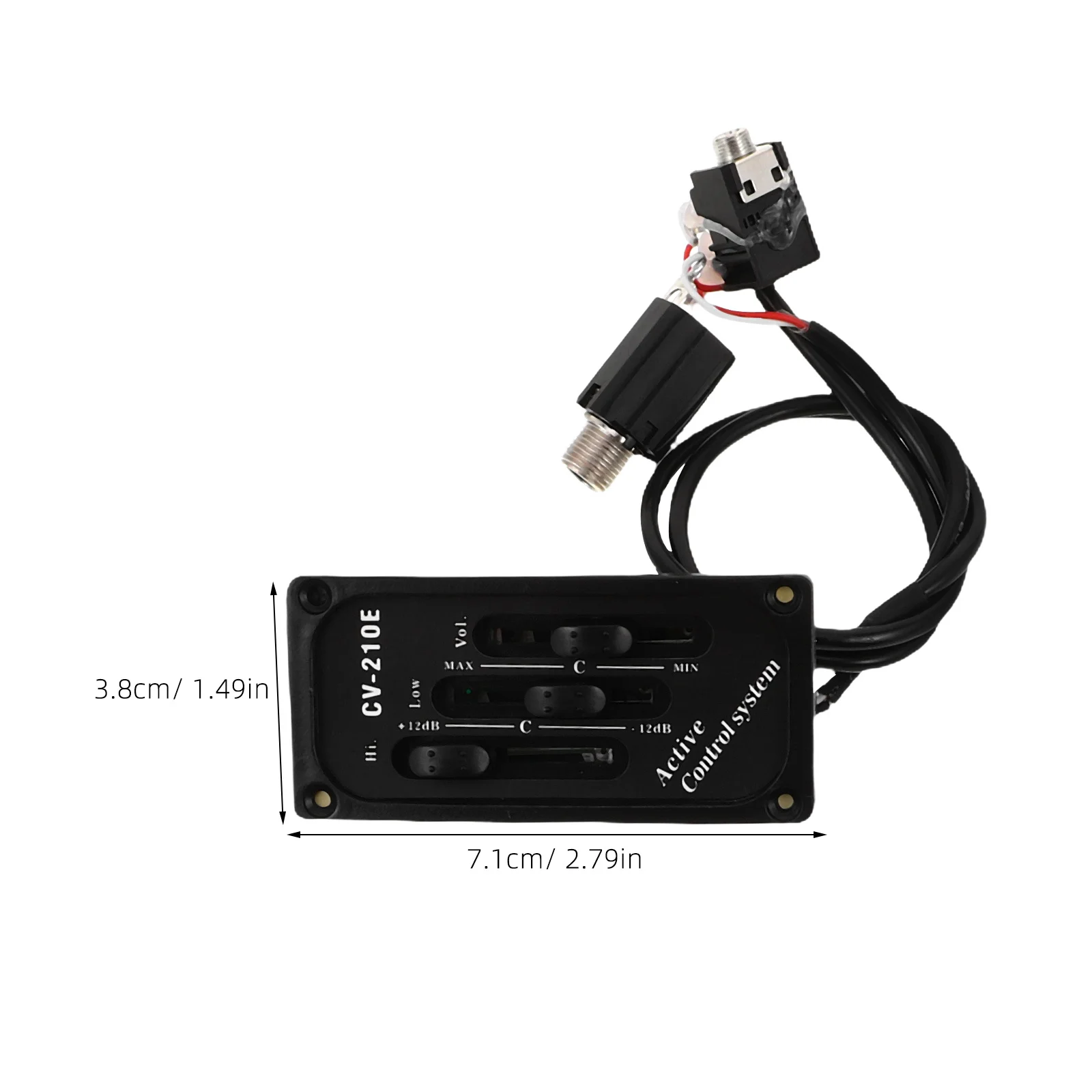 لاقط كمان كهربائي أسود عالي الدقة كابل محمي كهرضغطية صامت Eq ملحقات استوديو المسرح تحت السرج