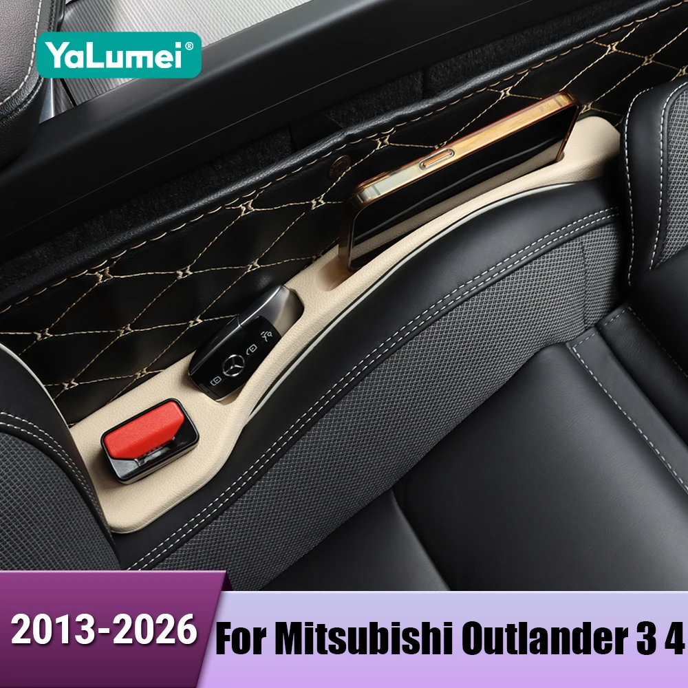 2PCS Car Seat Gap Filler Leak Proof Strip For Mitsubishi Outlander 3 4 PHEV 2013-2018 2019 2020 2021 2022 2023 2024 2025 2026