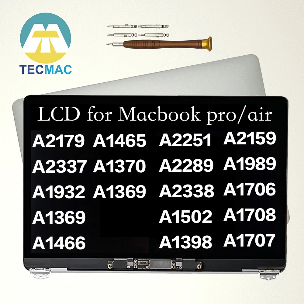 

Brand New LCD Screen Display for Macbook Pro Air A1706 A1708 A1989 A2159 A2289 A2251 A1932 A2179 A2337 A2338 A2141 Retina