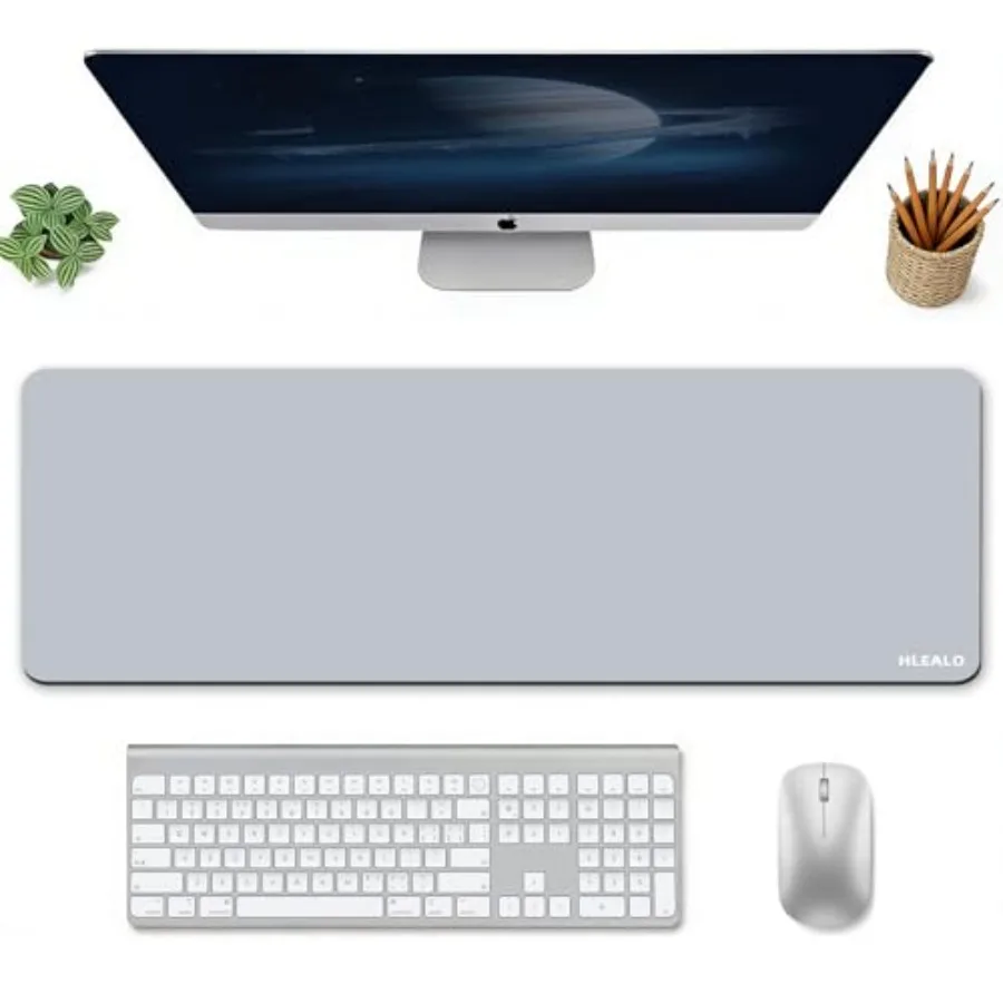 

Large Gaming Mouse Pad 31.5 x 11.8 in, Extended Desk Mat for Keyboard and Mouse, Non-Slip Rubber Base, Smooth Waterproof Surfac