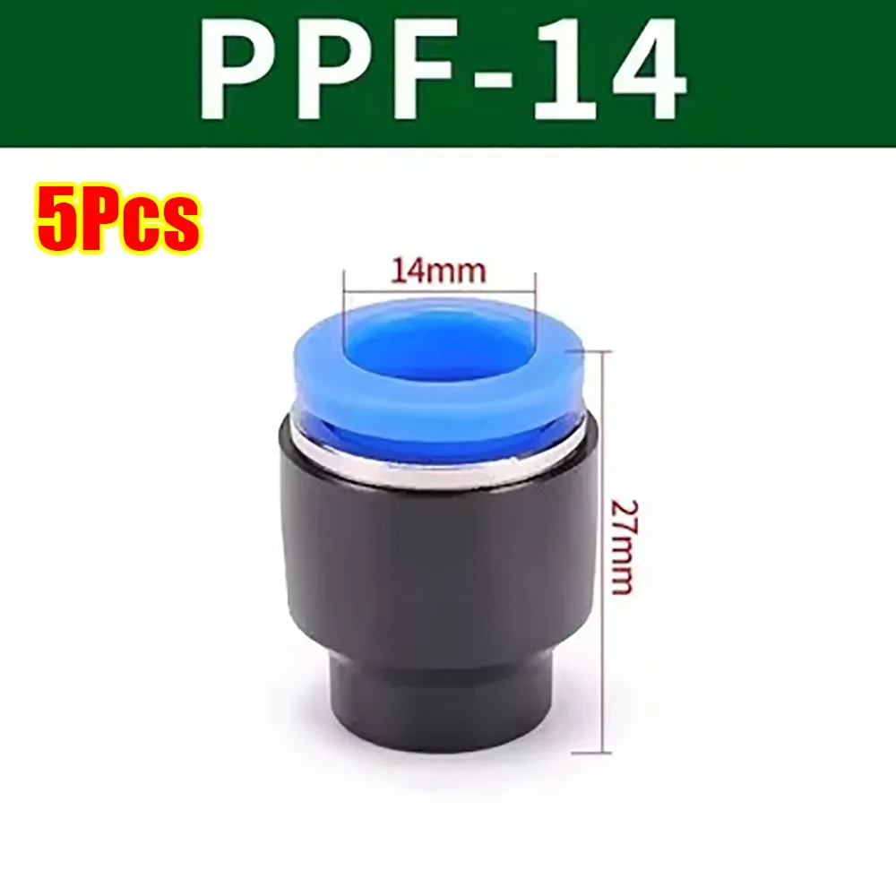 5Pcs Durable PPF Pneumatic Connector Plastic 4/6/8/10/12/14/16mm Pipe Plug Hose Adapter Pipe Fitting