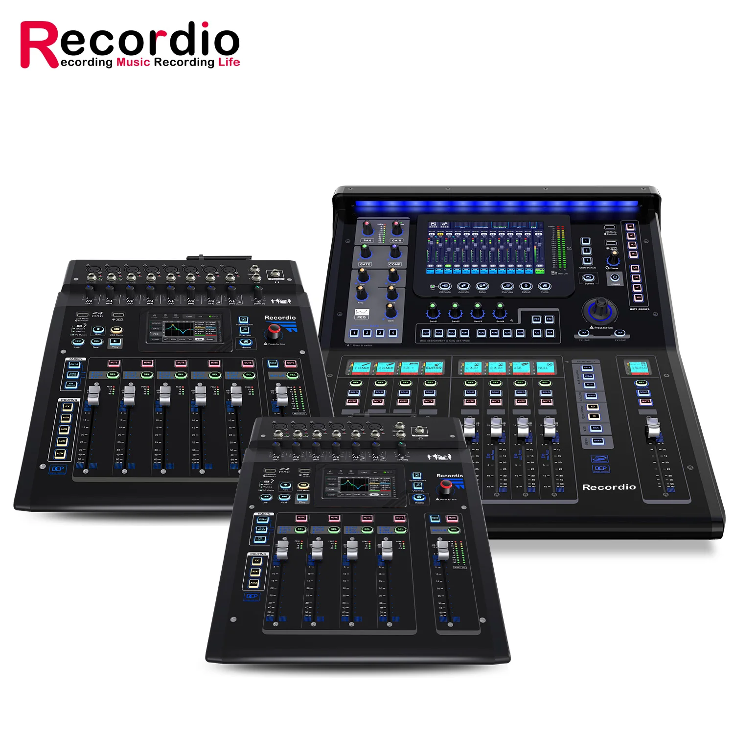 Pro 8 Channel Mixing Console Digital Mixer Series for Stage Performance Auto Fader