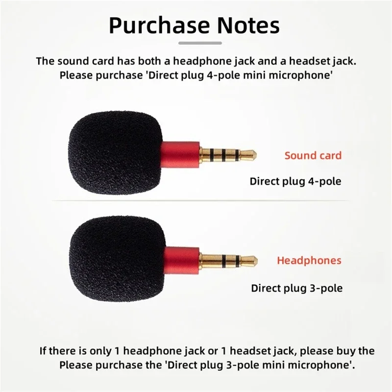 Mini micrófono de Karaoke para tarjeta de sonido pequeña, transmisión en vivo al aire libre, teléfono móvil con cable, Audio estéreo de mano, micrófono de estudio, enchufe de 3,5mm