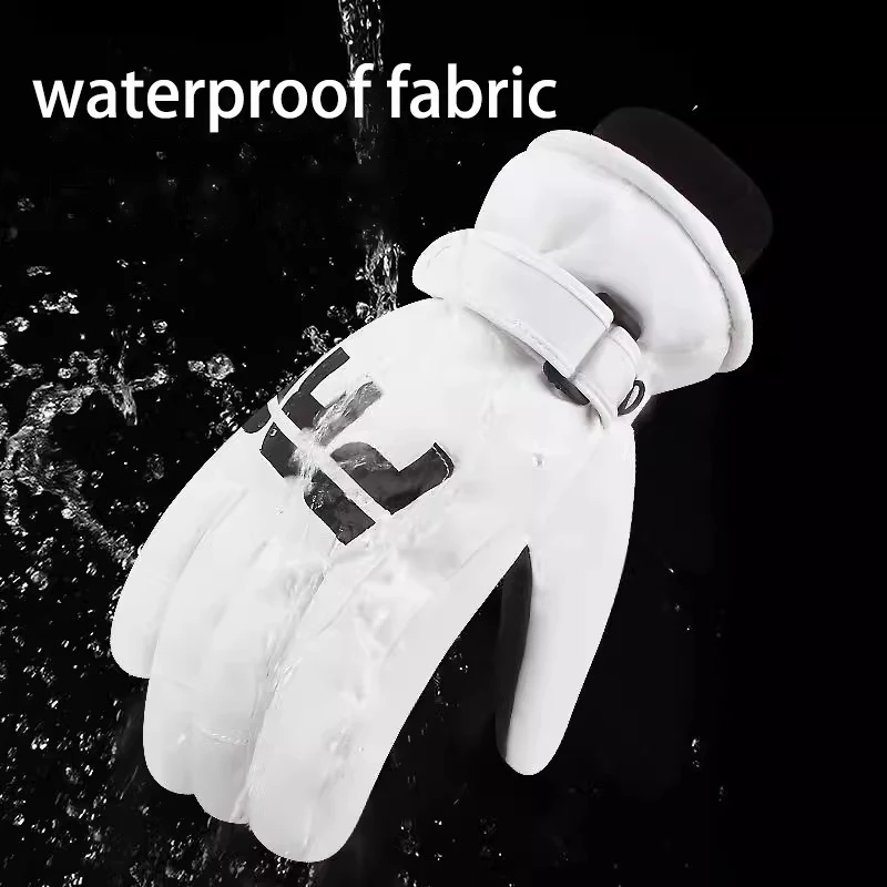 TRALOW Guanti da sci invernali in pile caldo addensato per uomo e donna compatibili con touch screen, per escursioni, sci, attività all'aperto