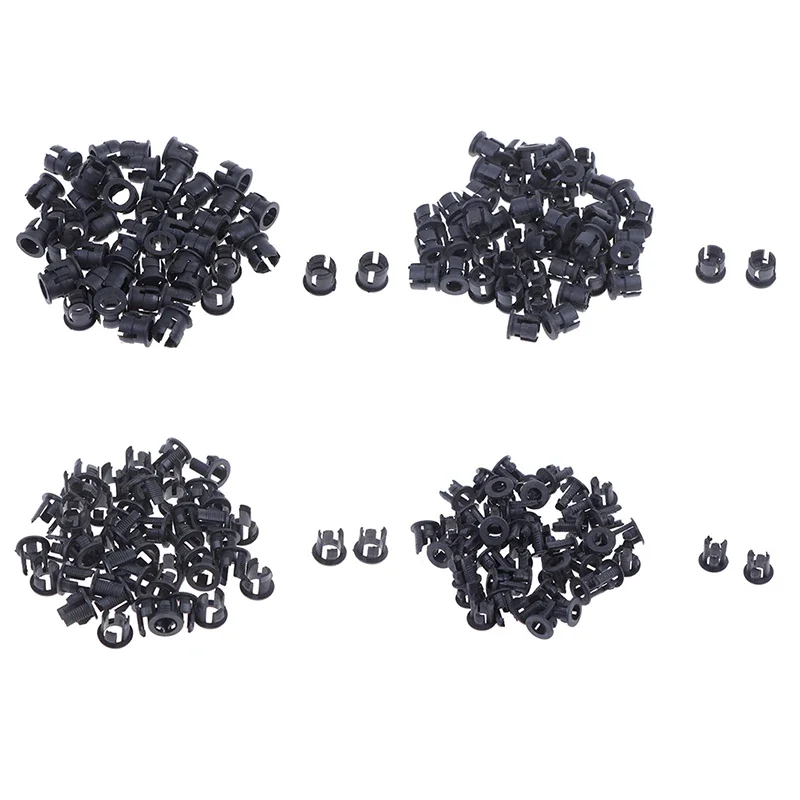 50Pcs Black Plastic LED Holders Clips 3mm/5mm Electronic Components Mount Clips Bezels Housings Mounts Cases for DIY Projects