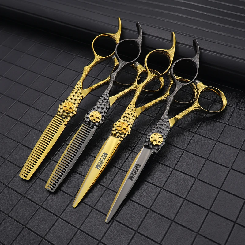 

Gold Plating Hair Scissors Professional Cutting Thinning Styling Tool Hairdressing Shears Barber Scissors 1Pc/2Pcs