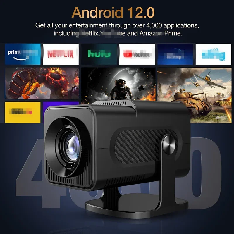 NEW HCS350 pro Quad core ARM Cortex-A53 Retro video game consoles Android12.0 system WIFI Portable Intelligent Projector 720p