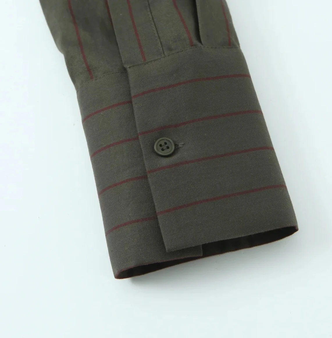 Novo estilo casual feminino assimétrico bainha arredondada manga longa listrado gola camisa