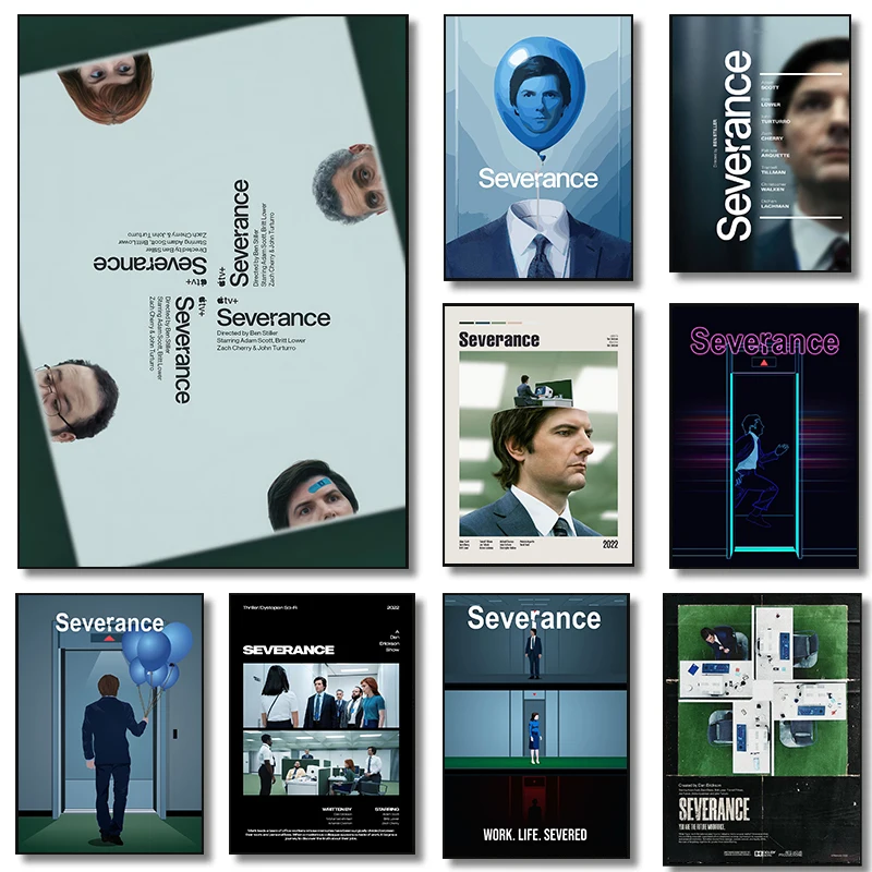 Hot Workplace Thriller Drama Severance Posters Retro TV Series Prints Canvas Painting Wall Art Pictures Home Living Room Decor