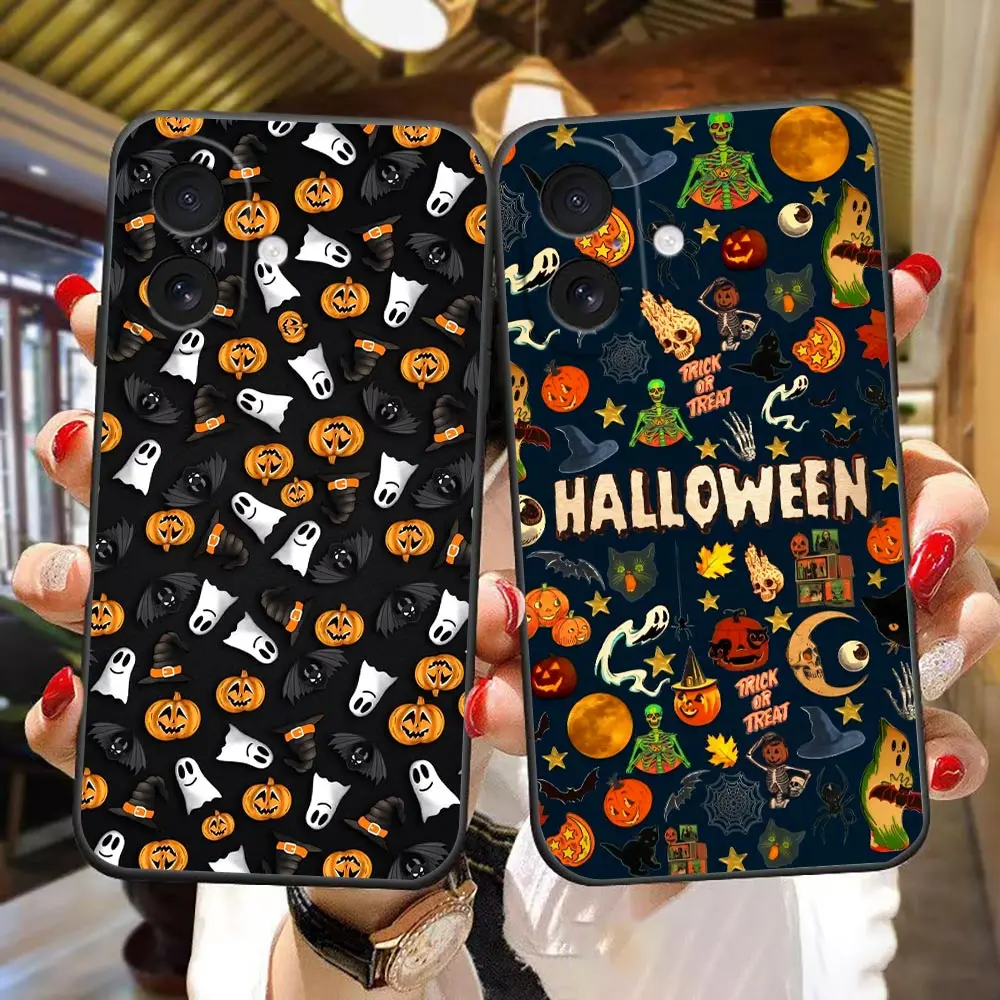 Phone Case For iphone Apple 18 17 17E 16E 16 15 14 8 7 Plus 13 12 11 XR Pro Max Funda Coque Shell Cover Halloween Pumpkin Castle