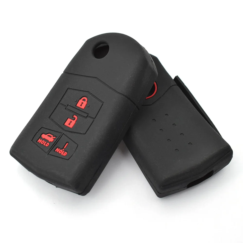 4 Buttons Remote Key Case For Mazda 3 6 RX-8 MX5 MX-5 Miata SPEED3 MPV Silicone key Fob Shell Cover Skin Jacket Sleeve