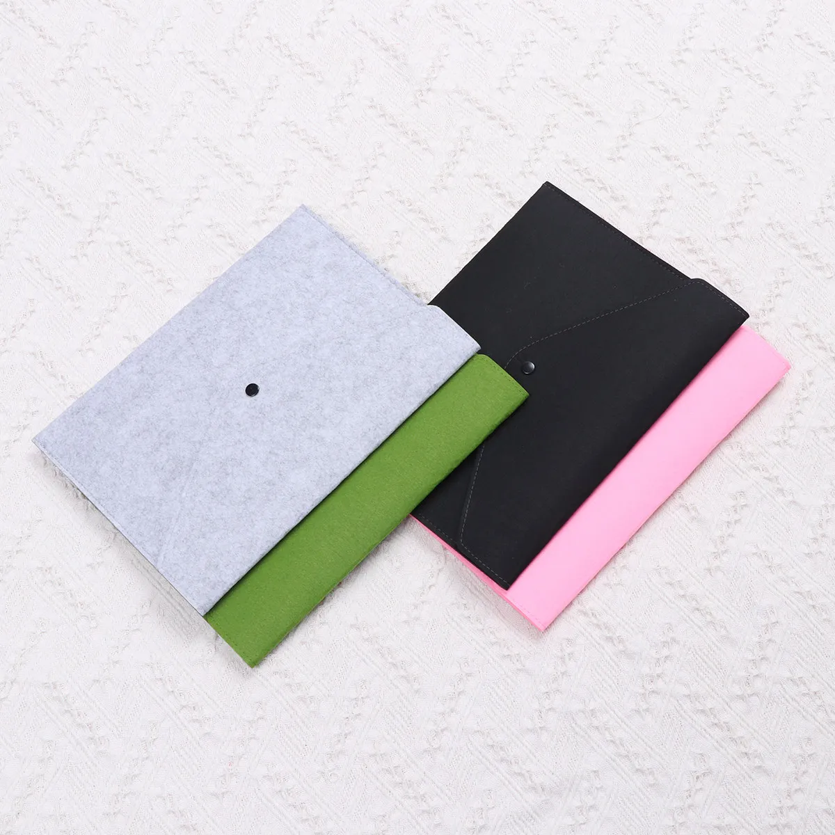 

4Pcs A4 Document Folder Made of Sustainable Felt Material Tear Resistant Wear Proof Easy Stackable for Office School Files