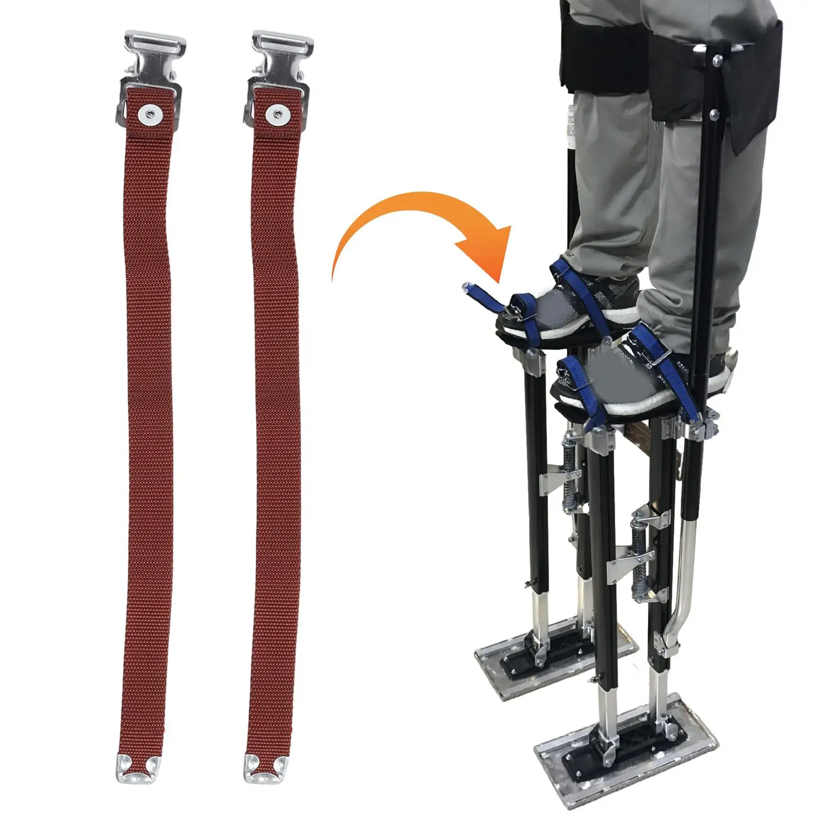 2 Pieces Drywall Stilts Straps Convenient Comfortable Versatile Replacement