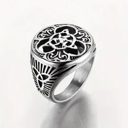 Celtic Knot Ring for Men Women Stainless Steel Vintage Signet Rings Jewelry