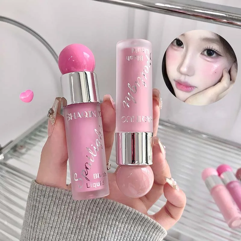 أحمر الخدود السائل ماكياج المياه الخفيفة هلام أحمر الخدود بارد دافئ لهجة NudePink السائل روج تمييز سطع الوجه الكورية نمط ماكياج #2