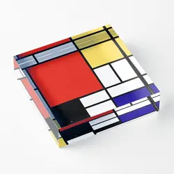 Mondrian  Acrylic Block Print Home Family Transparent Art Stamping Pad Funny Cute Board  Room Photos Decor Bedroom Decoration