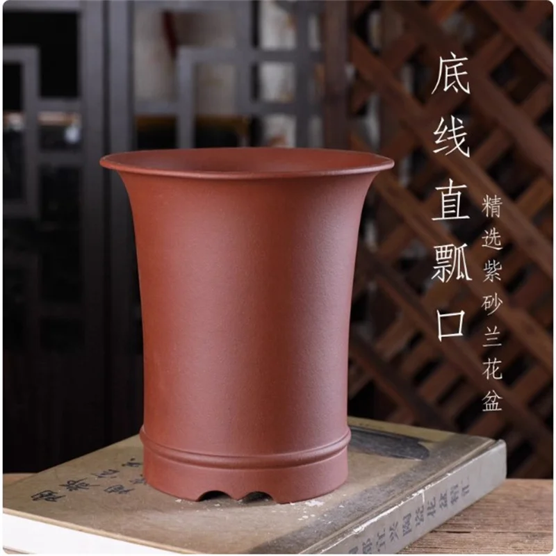 

Ceramic Round Cylindrical Type Bonsai Pot,Flower Plant Pot,Home Sill Indoor Decoration