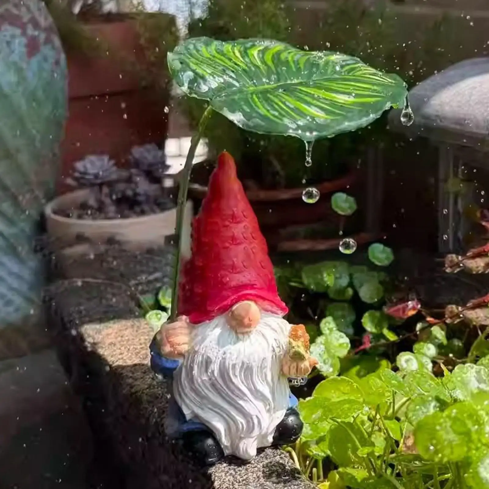 

Outdoor Gnomes Garden Decorations 6.5inch Resin Figurines Ornaments for Landscaping Pond Front Patio Beach Indoor