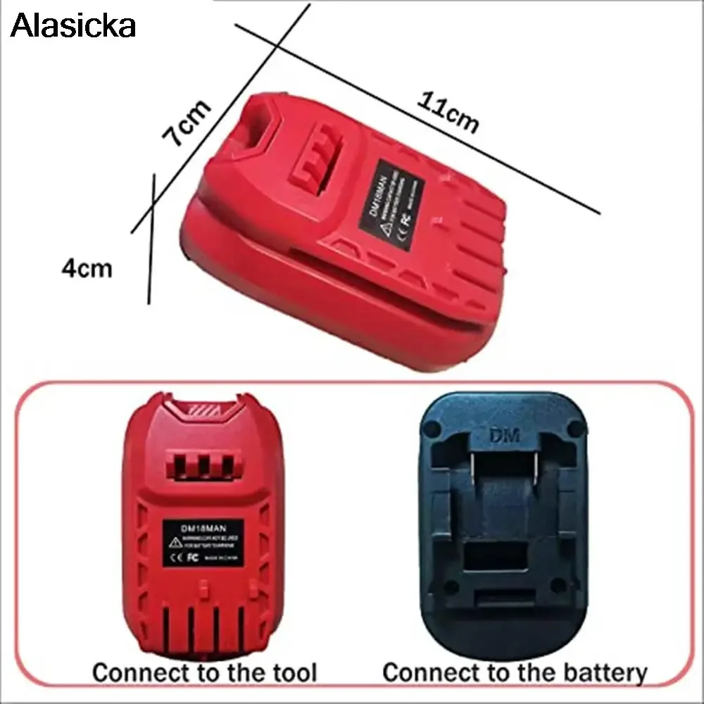 For Dewei 20V/Milwaukee 18V Lithium Battery Conversion Craftsman 20V Cordless Tool DM18MAN Adapter