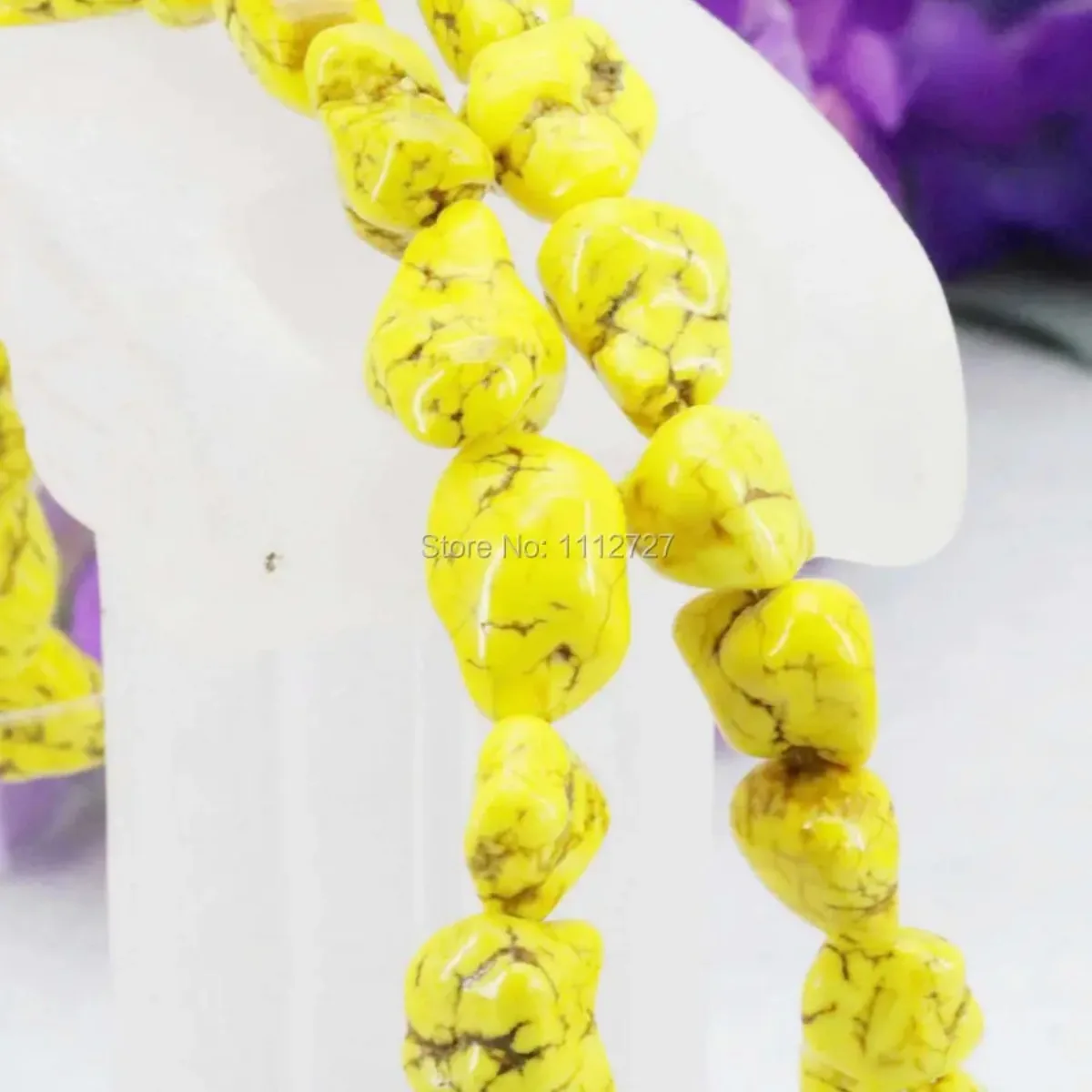 10-14mm Accessory Crafts Irregular Yellow Turkey Howlite Chalcedony Loose Beads Stone DIY Howlite 15inch Jewelry Gifts Making