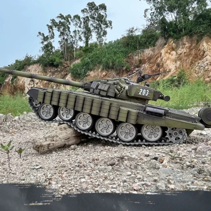 1/16 T72 Super Large Remote Control Tank Battle-type Tracked Off-road Armored Vehicle Electronic Toy Simulation Model for Boys